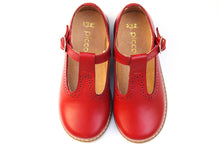 Load image into Gallery viewer, Women&#39;s Red T-Strap Shoes - Red Leather Shoes | Piccolo Shoes