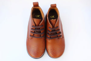 Brown Bark Leather Boots - Lady's Brown Boots | Piccolo Shoes